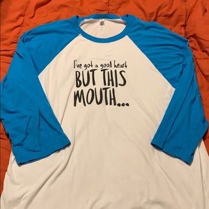 Bella Canvas Finny T-shirt 2X 3/4 length sleeves